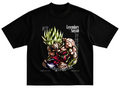 Playera BROLY estilo streetwear vintage desgastado tee