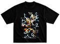 Playera GOKU VS VEGETA estilo streetwear vintage desgastado tee