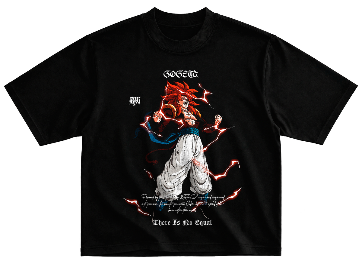 Playera Gogeta estilo streetwear vintage desgastado tee