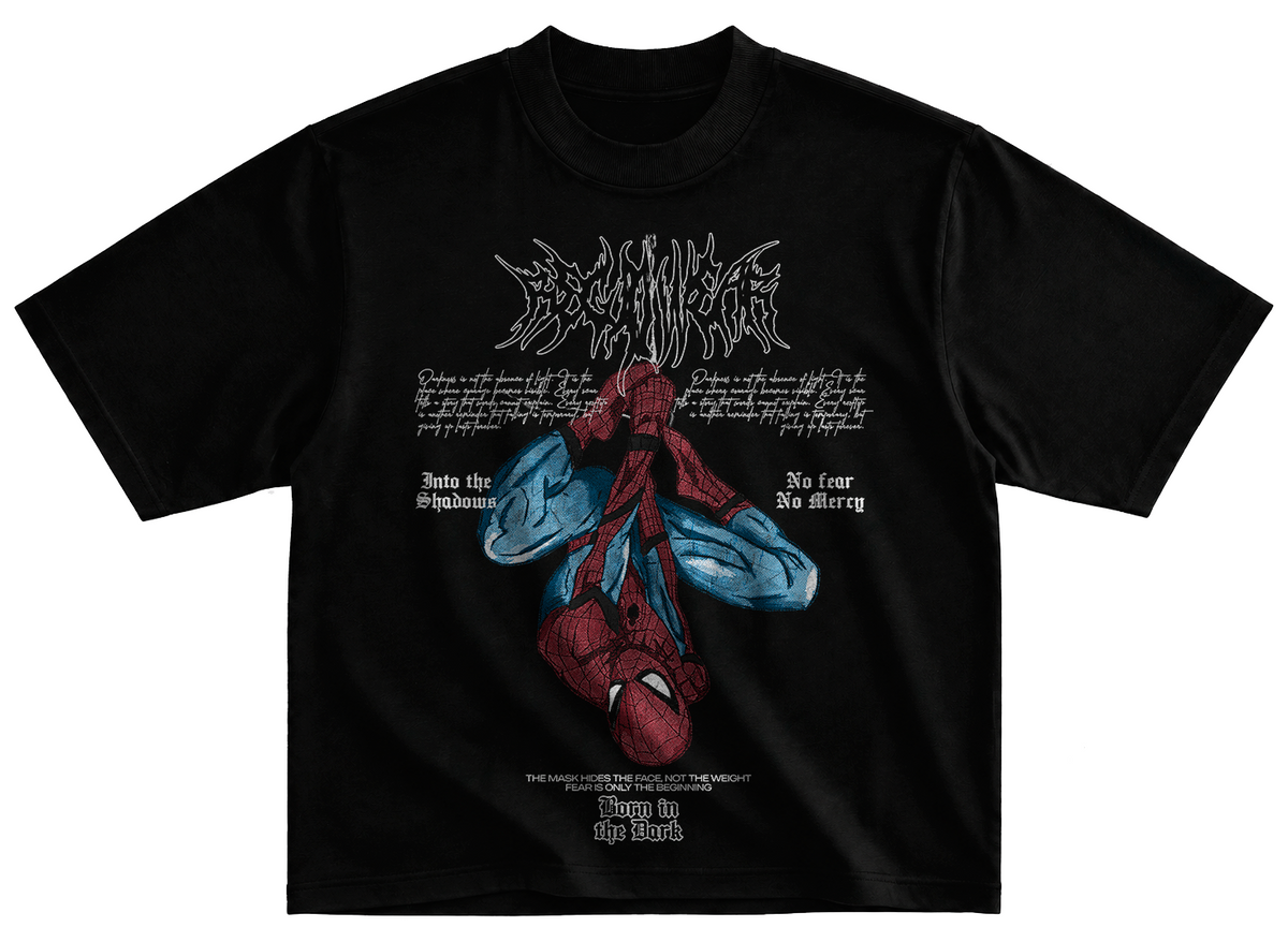 Playera Spider-Man t2 estilo streetwear corte oversize 100% algodón