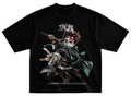 Playera Tanjiro demon slayer corte oversize 100 algodon