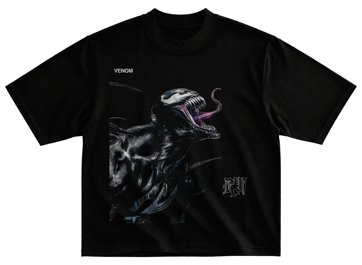 Playera VENOM rw streetwear gym corte oversize 100% algodón