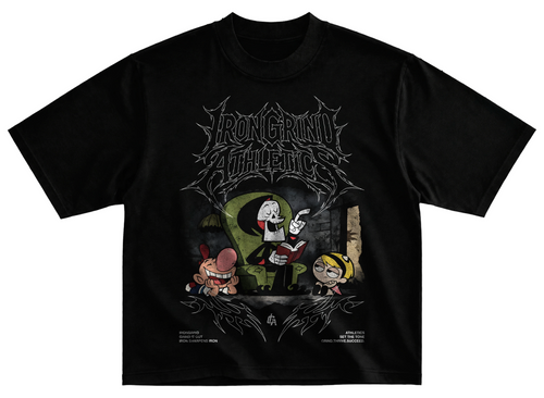 Playera billy y mandy streetwear gym corte oversize 100% algodón