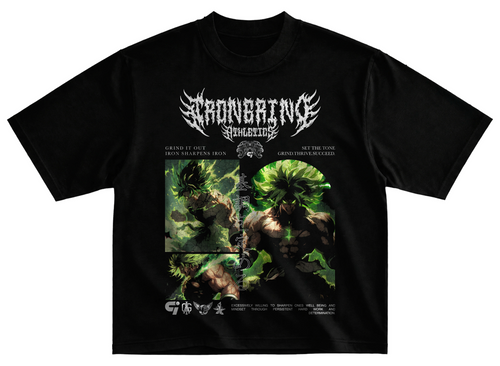 Playera broly 3streetwear gym corte oversize 100% algodón