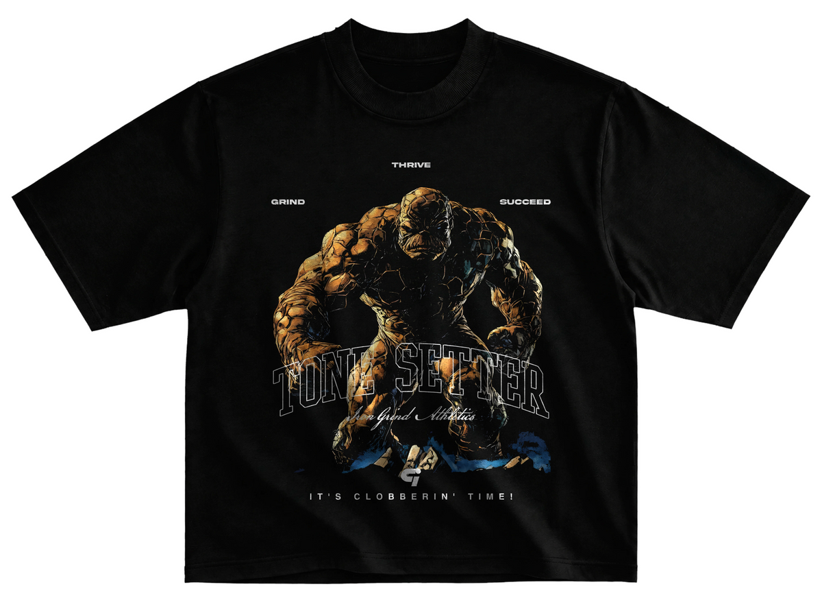 Playera mole gym corte oversize 100% algodón