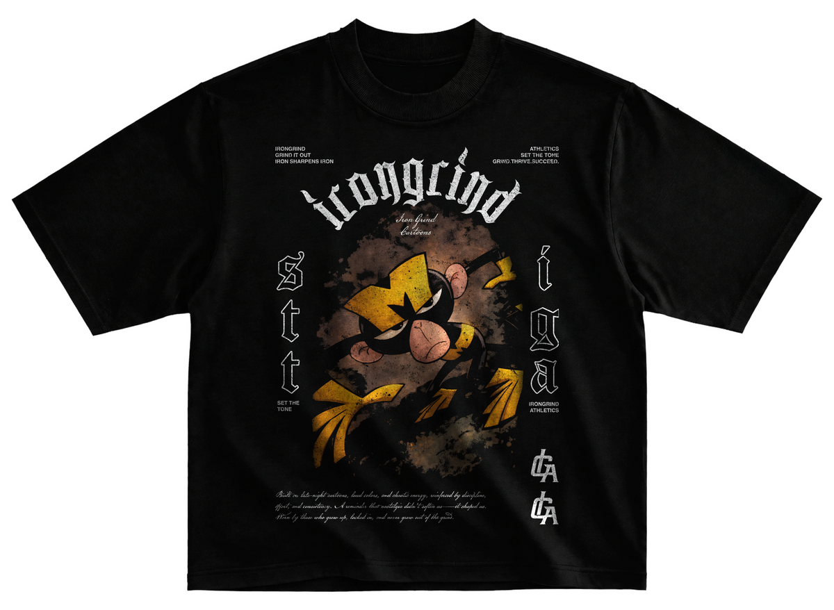 Playera monkey chicas super poderosas streetwear gym corte oversize 100% algodón