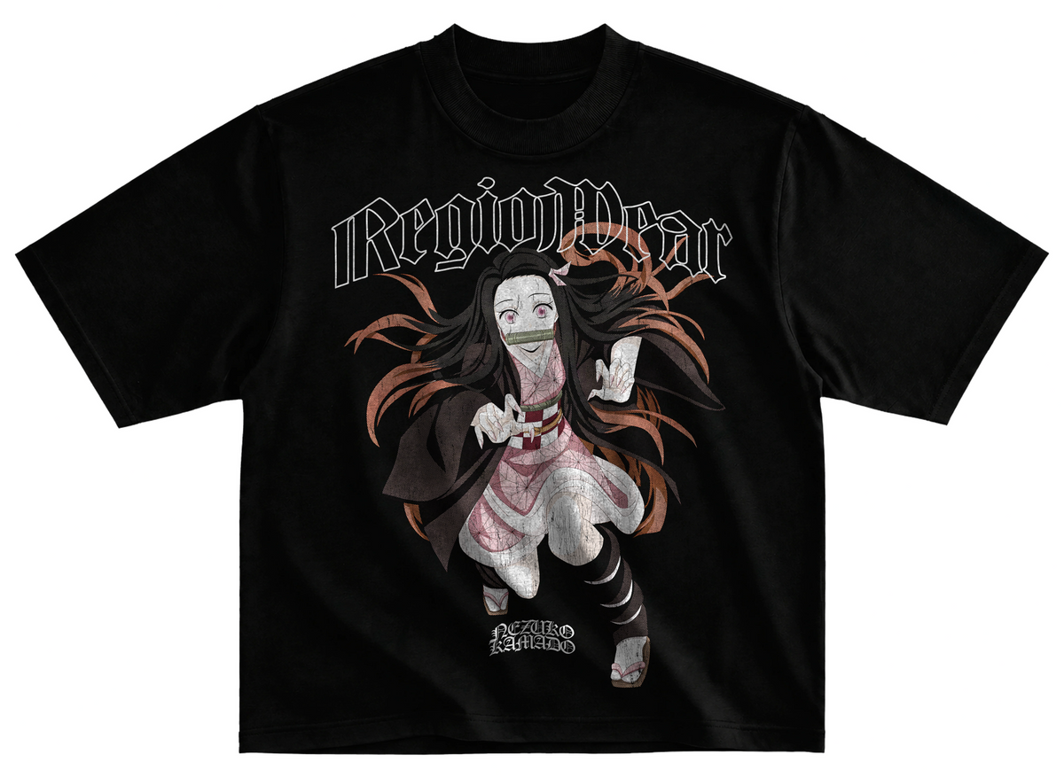 Playera nezuko demon slayer corte oversize 100 algodon