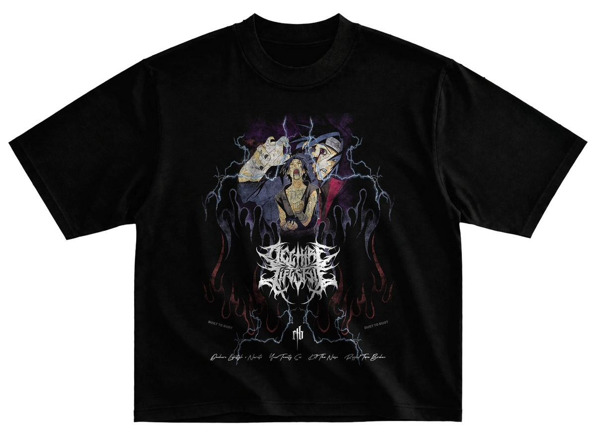 Playera sasuke 2streetwear gym corte oversize 100% algodón
