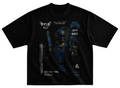 Playera streetwear power ranger blue azul gym corte oversize 100% algodón