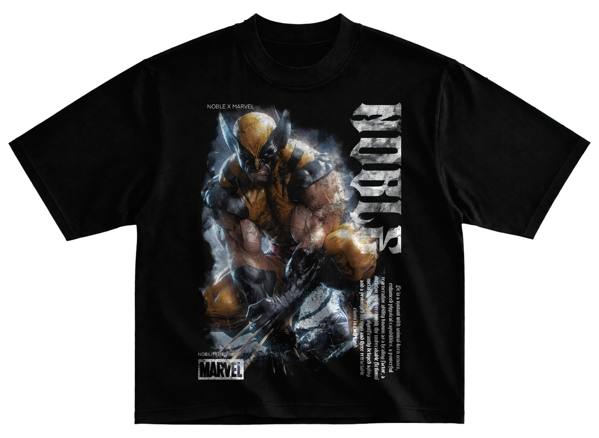 Playera wolverin streetwear gym corte oversize 100% algodón