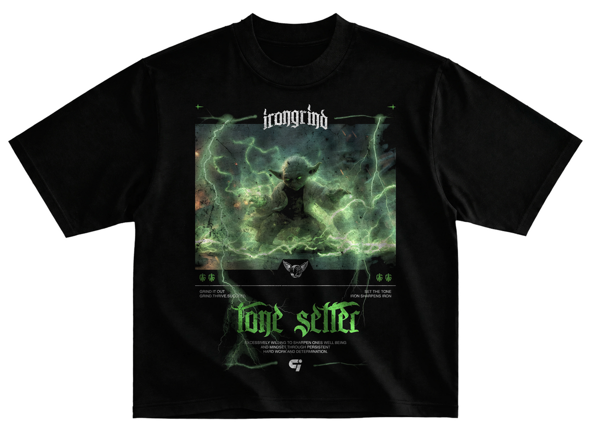 Playera yoda streetwear gym corte oversize 100% algodón