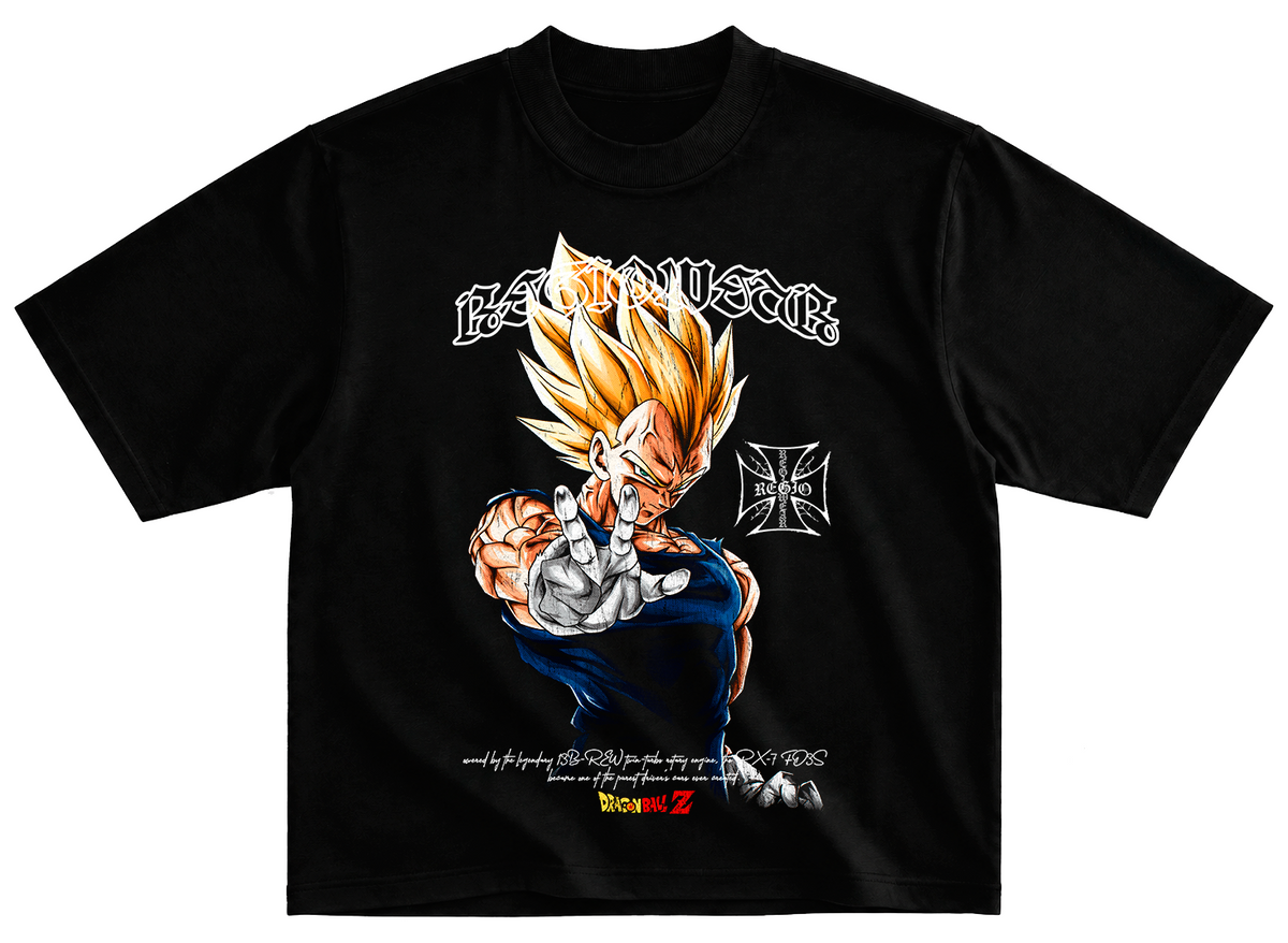 Playera VEGETA del futuro estilo streetwear vintage desgastado tee