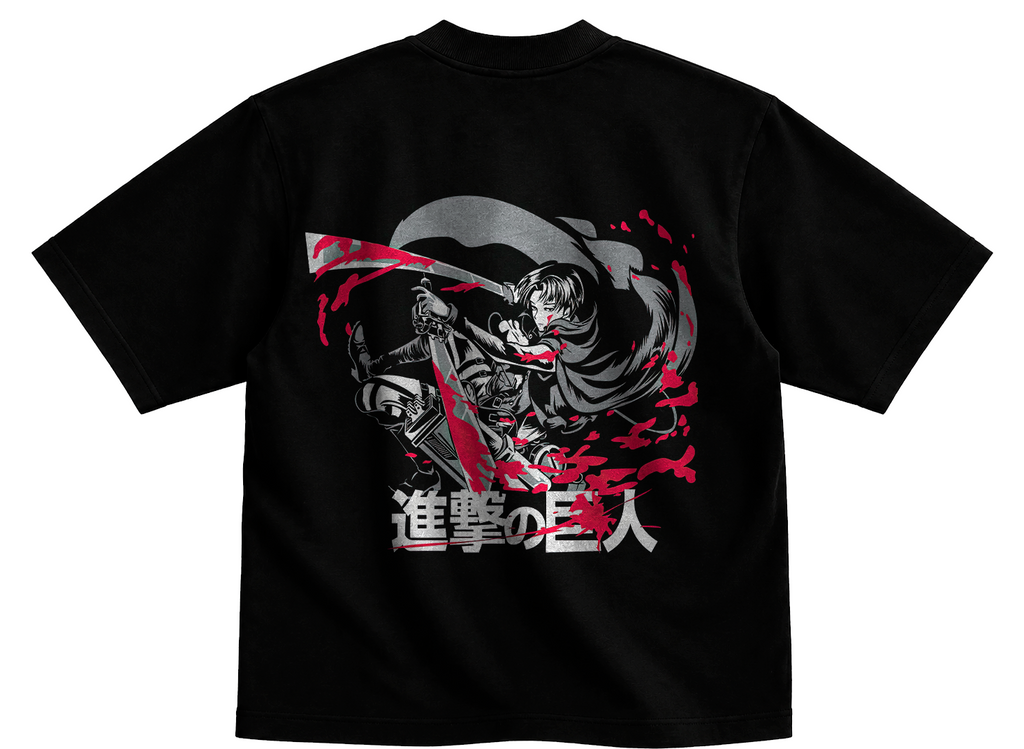 Playera Levi ackerman 2 estilo streetwear vintage desgastado tee