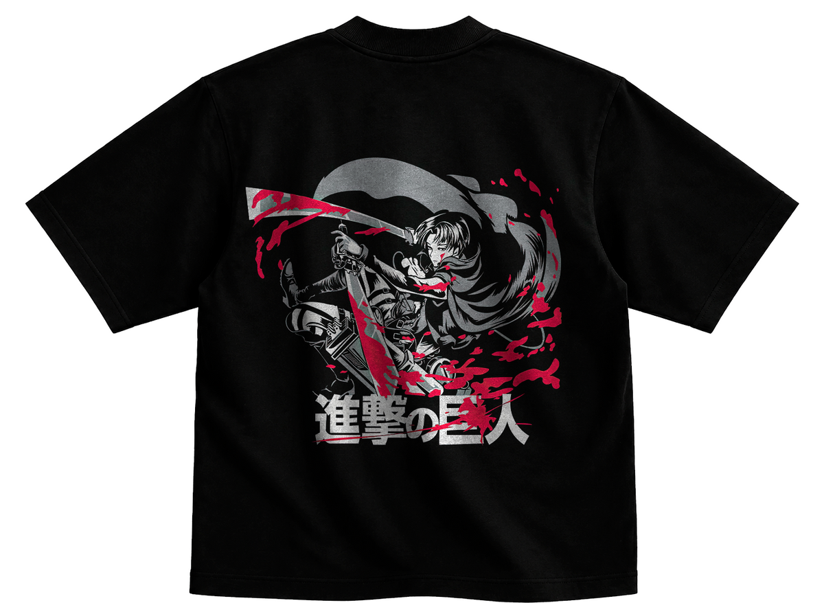 Playera Levi ackerman 2 estilo streetwear vintage desgastado tee