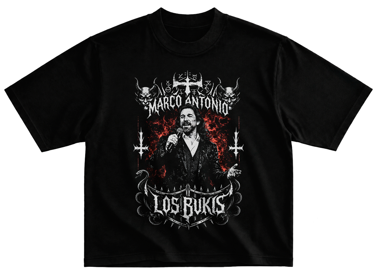 Playera Marco Antonio Solis DARK corte oversize 100% algodon
