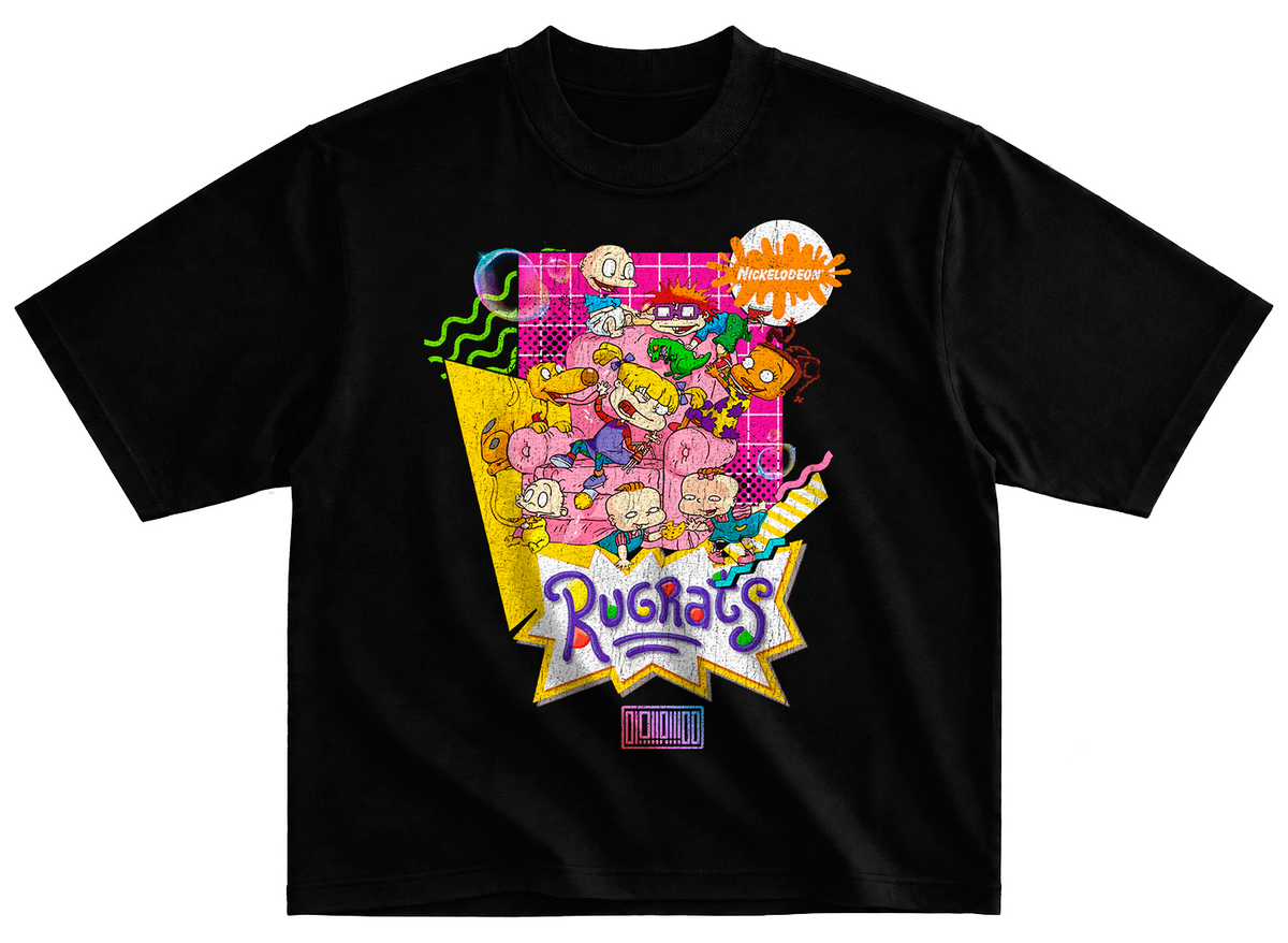 Playera Rugrats estilo vintage desgastado 90's cartoons t4