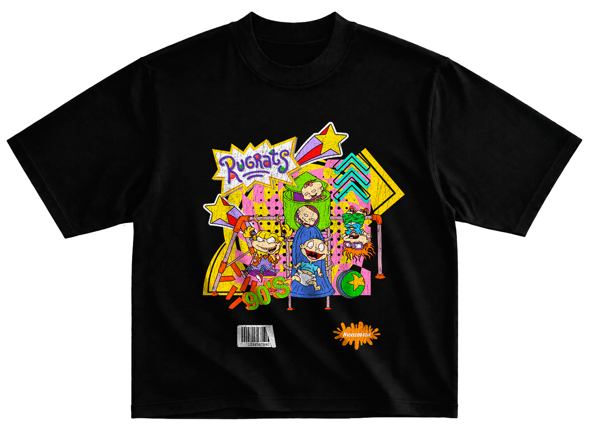 Playera Rugrats estilo vintage desgastado 90's cartoons t5
