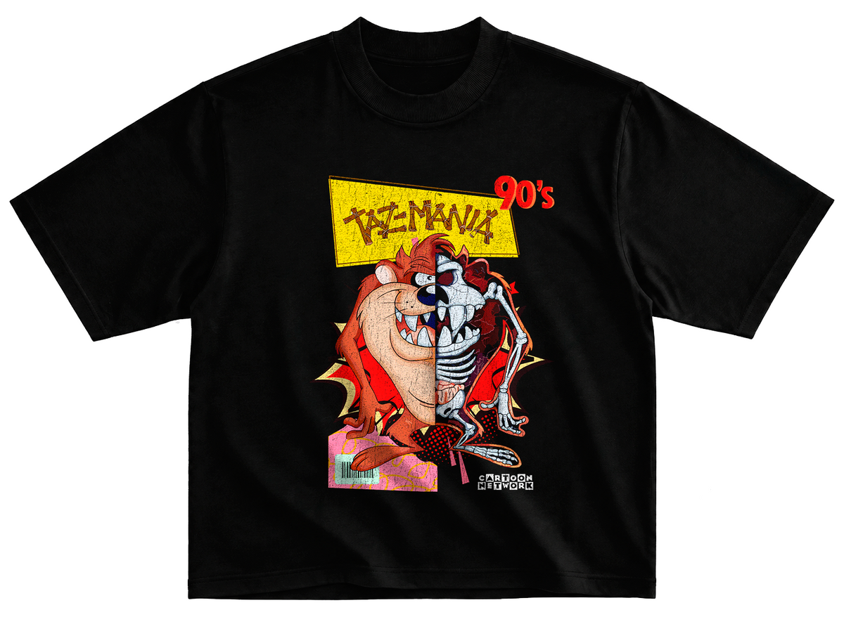 Playera Taz-Mania estilo vintage desgastado 90's cartoons t1