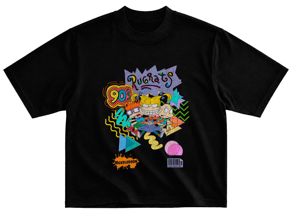 Playera Rugrats estilo vintage desgastado 90's cartoons t1