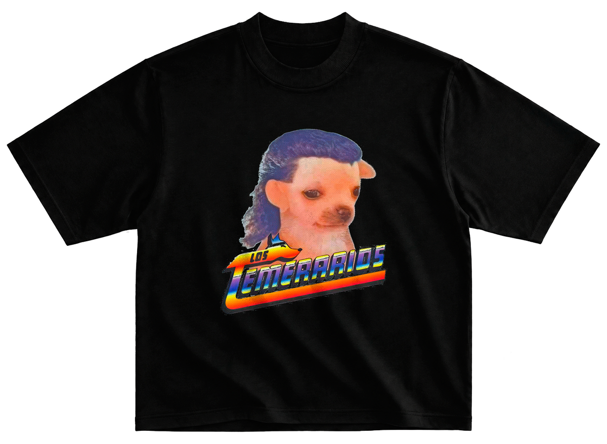 Playera meme Los temerarios corte oversize 100% algodon