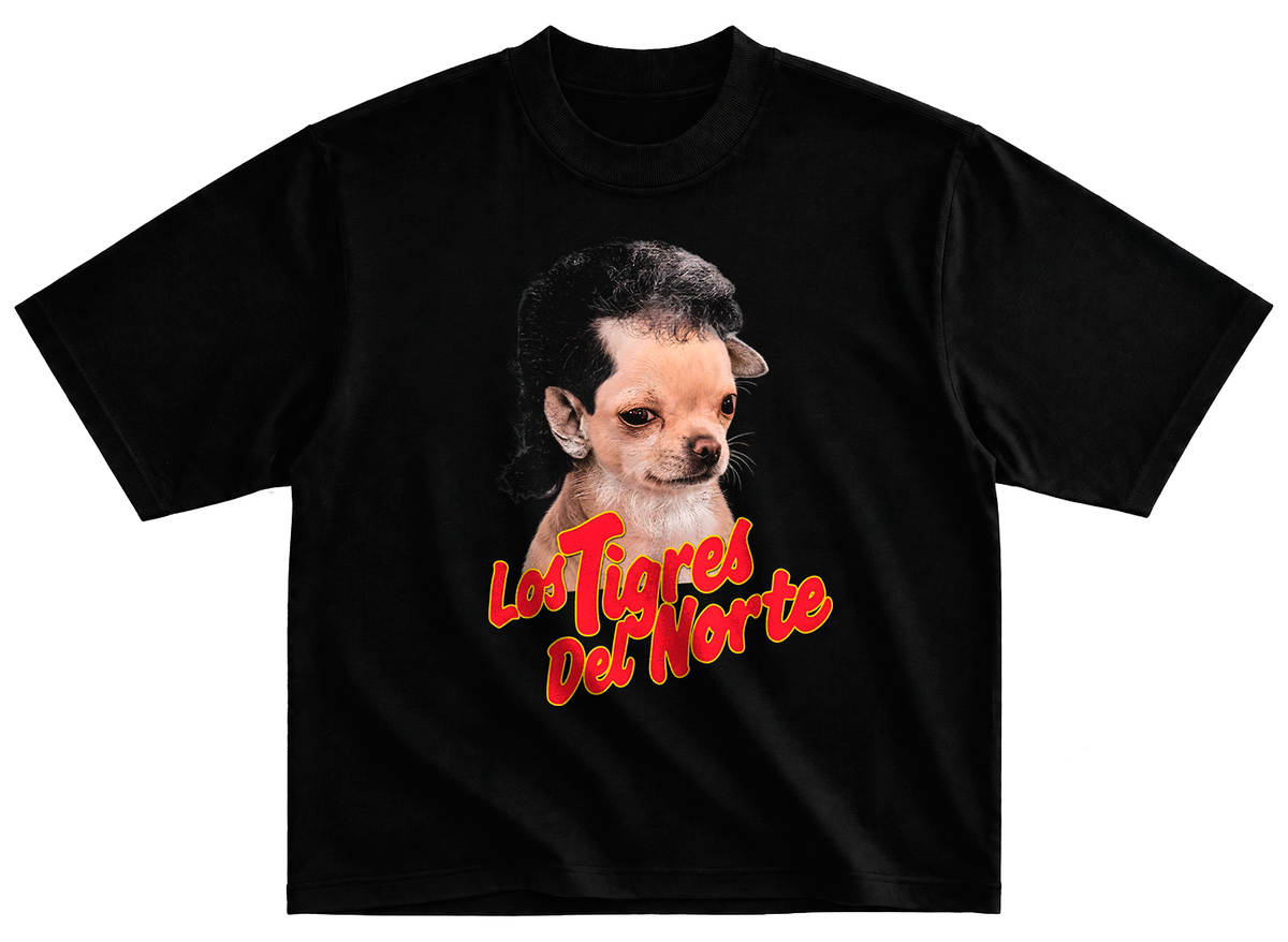 Playera  meme Tigres Del Norte corte oversize 100% algodon
