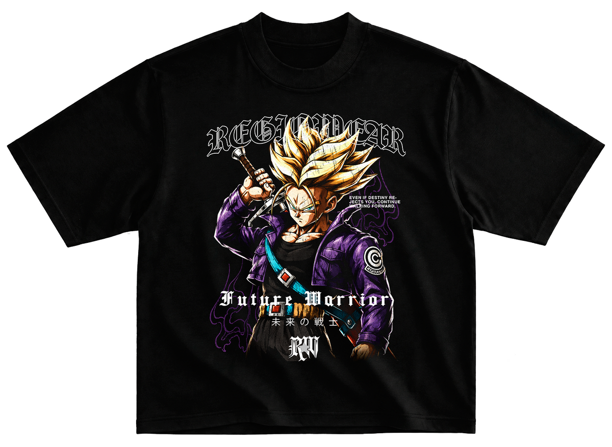 Playera trunks del futuro ssj estilo streetwear vintage desgastado tee