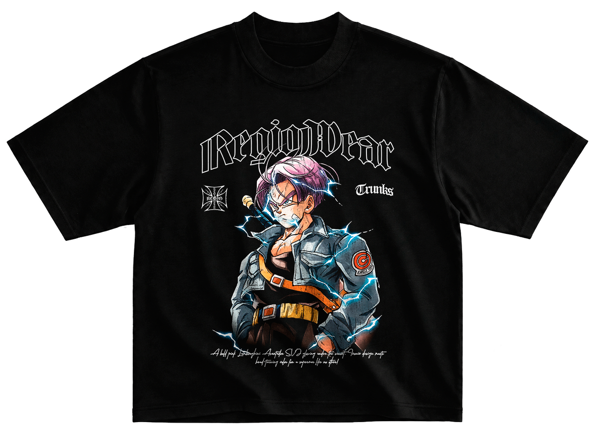 Playera Trunks del futuro estilo streetwear vintage desgastado tee